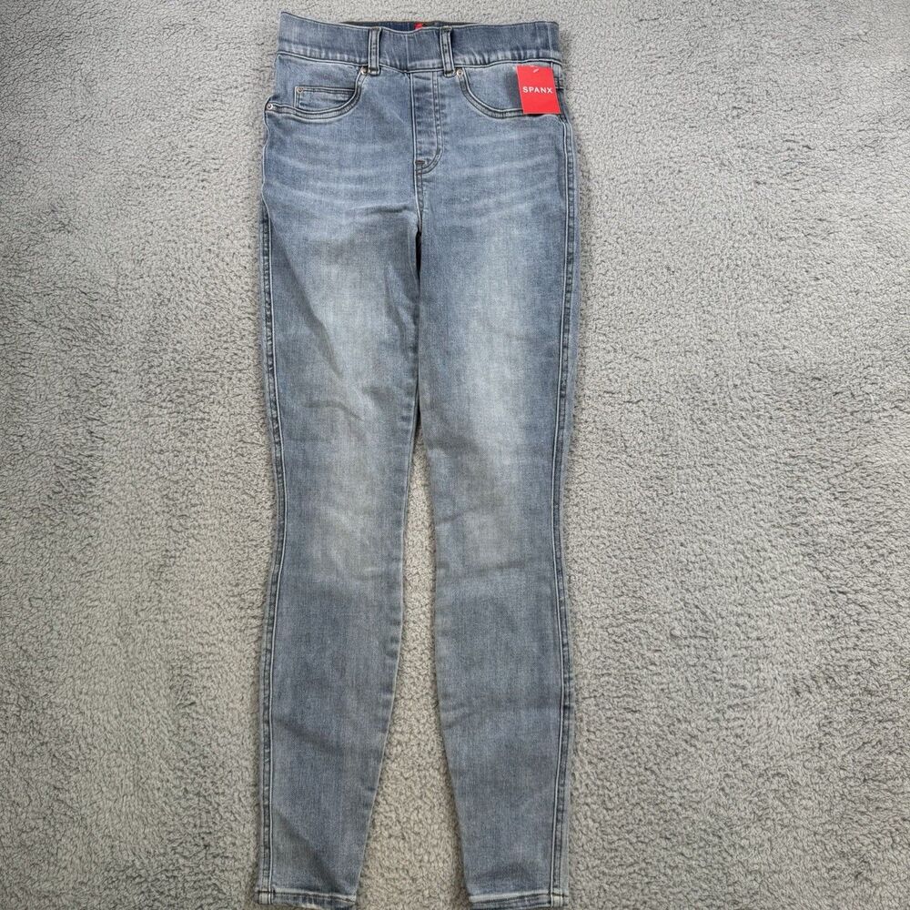 Spanx Jeans‎ Womens XS Blue Ankle Skinny Light Vintage Wash Stretch